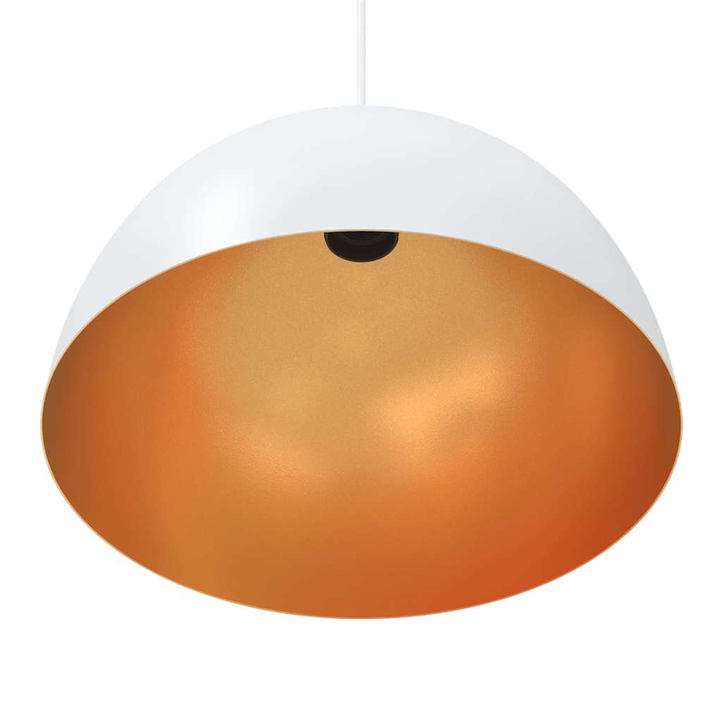 Hanglampen 2 st In hoogte verstelbaar E27 30 cm metaal wit