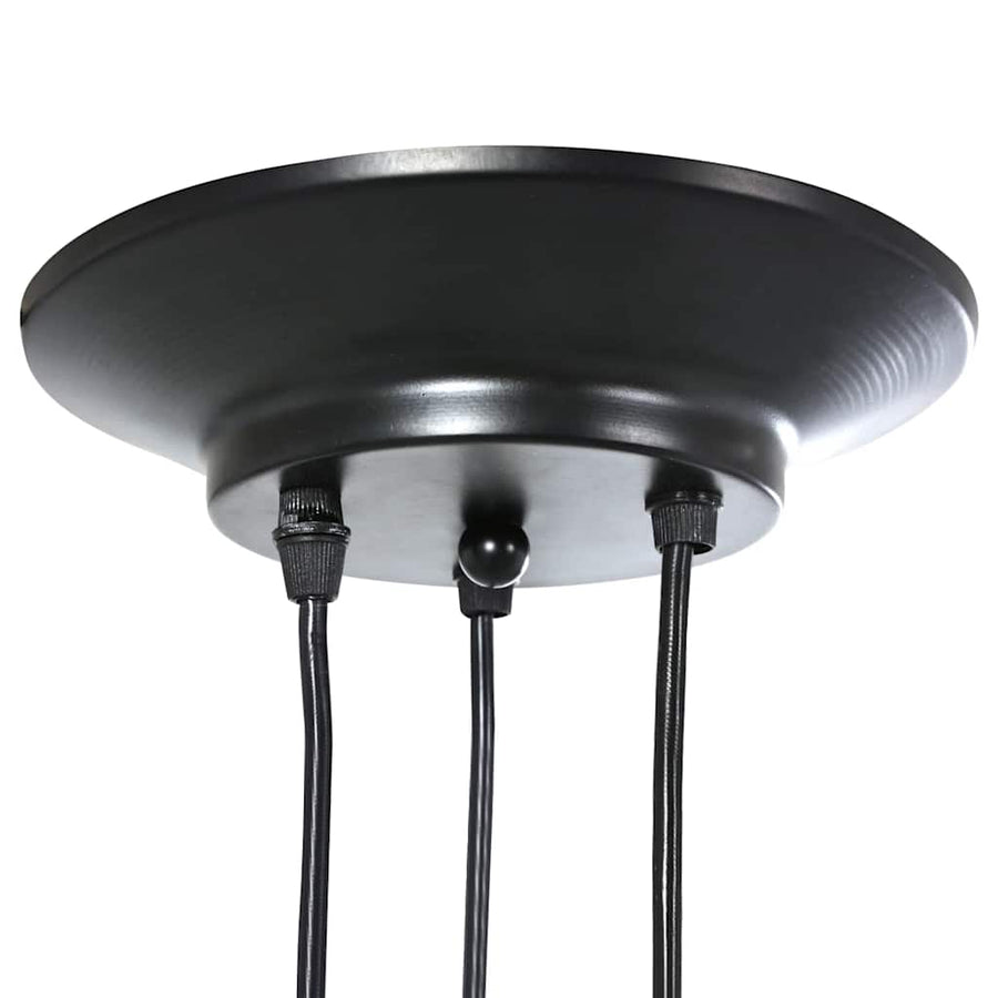 Hanglamp met 3 lamphouders E27 metaal zwart