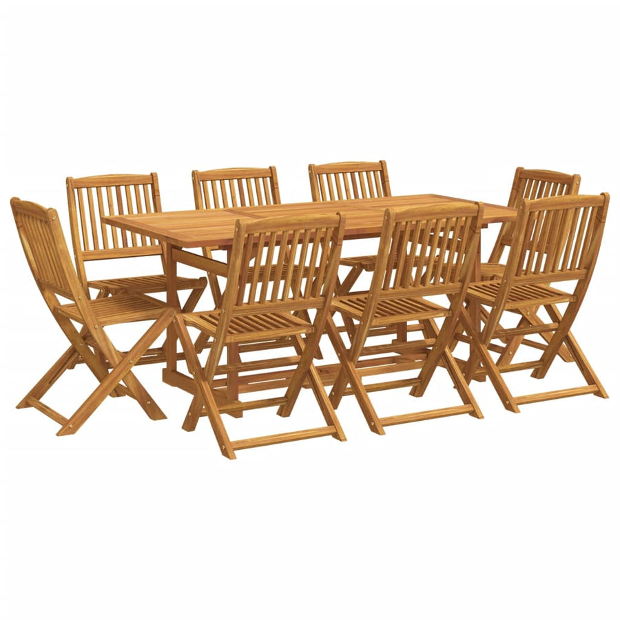 9-delige Tuinset 180x90x75 cm massief acaciahout
