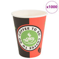 Papieren koffiekopjes 1000 st 12oz 300 ml rood en zwart
