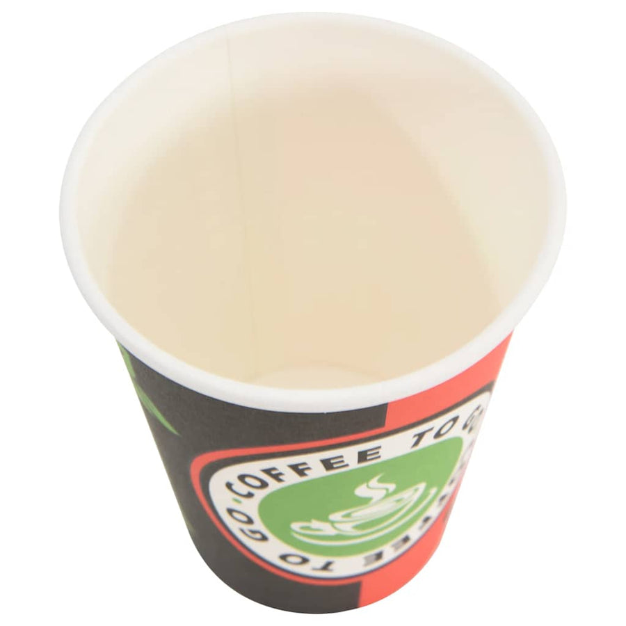 Papieren koffiekopjes 1000 st 12oz 300 ml rood en zwart