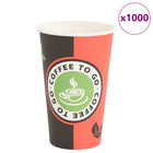 Papieren koffiebekers 400 ml rood zwart 1000 st