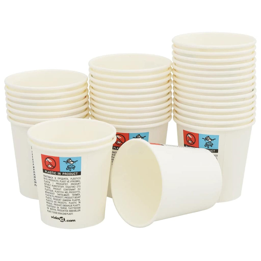 Papieren koffiekopjes 1000 st 4oz 100 ml wit