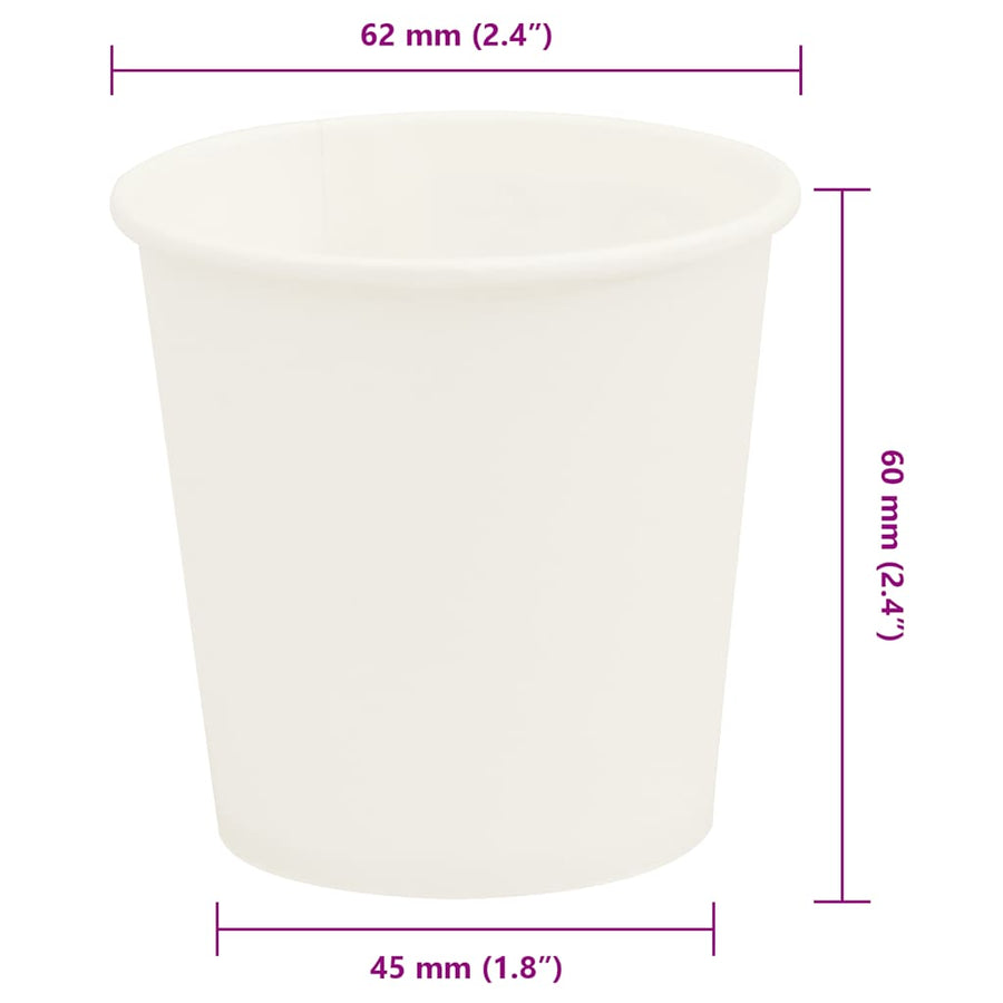 Papieren koffiekopjes 1000 st 4oz 100 ml wit