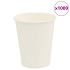 Papieren koffiebekers 200 ml wit 1000 stuks