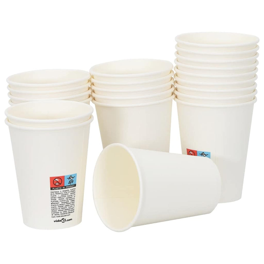 Papieren koffiekopjes 1000 st 12oz 300 ml wit