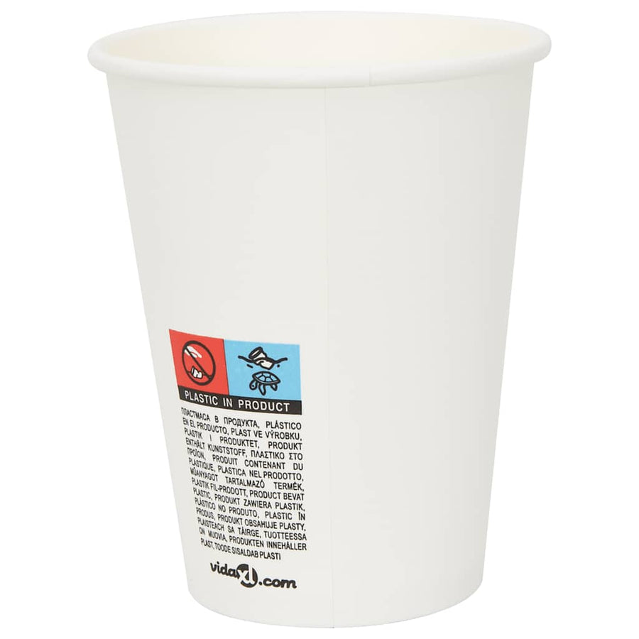 Papieren koffiekopjes 1000 st 12oz 300 ml wit