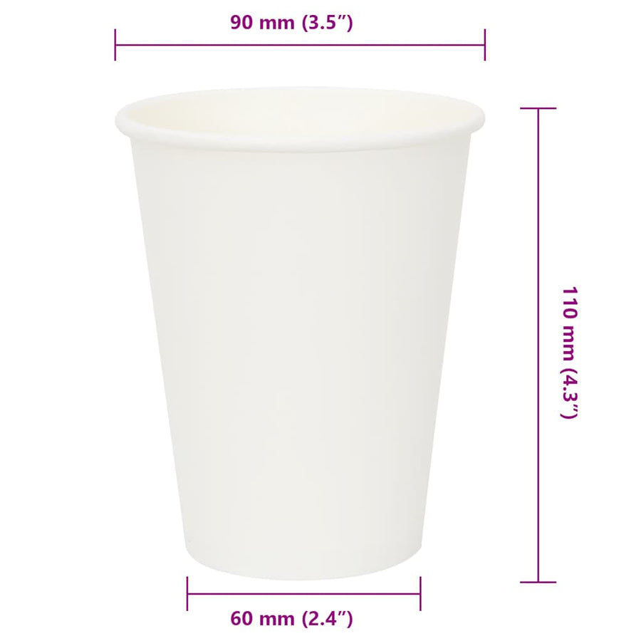 Papieren koffiekopjes 1000 st 12oz 300 ml wit