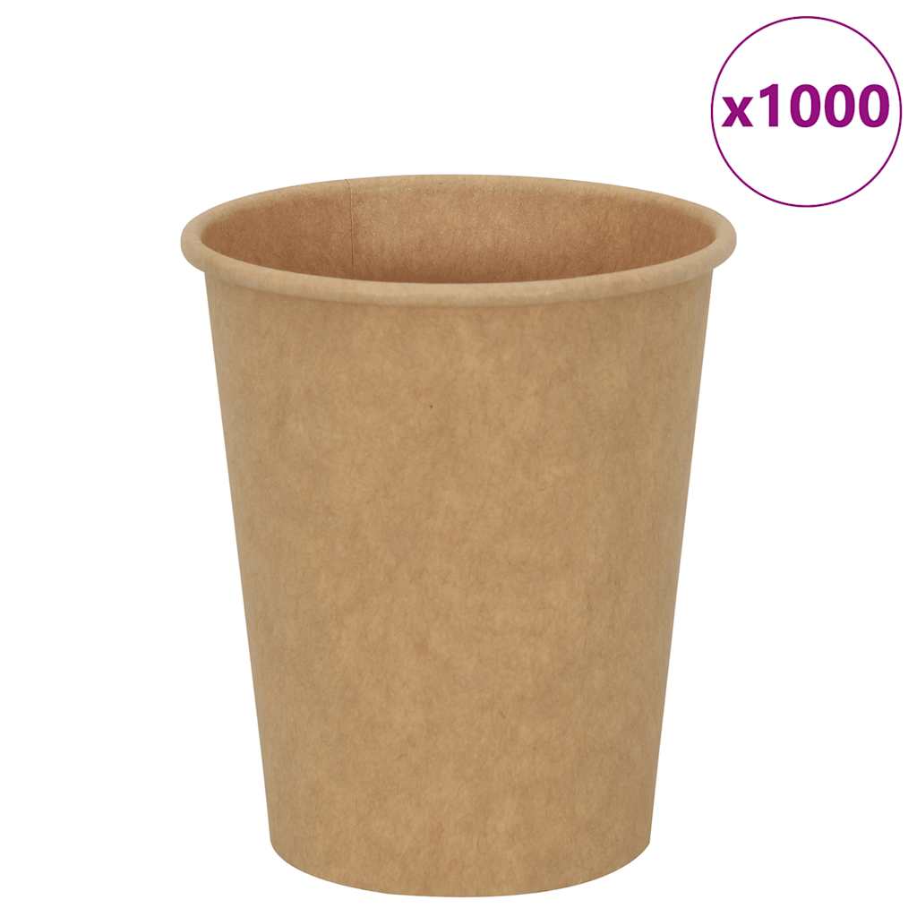 Papieren koffiekopjes 1000 st 8oz 200 ml bruin