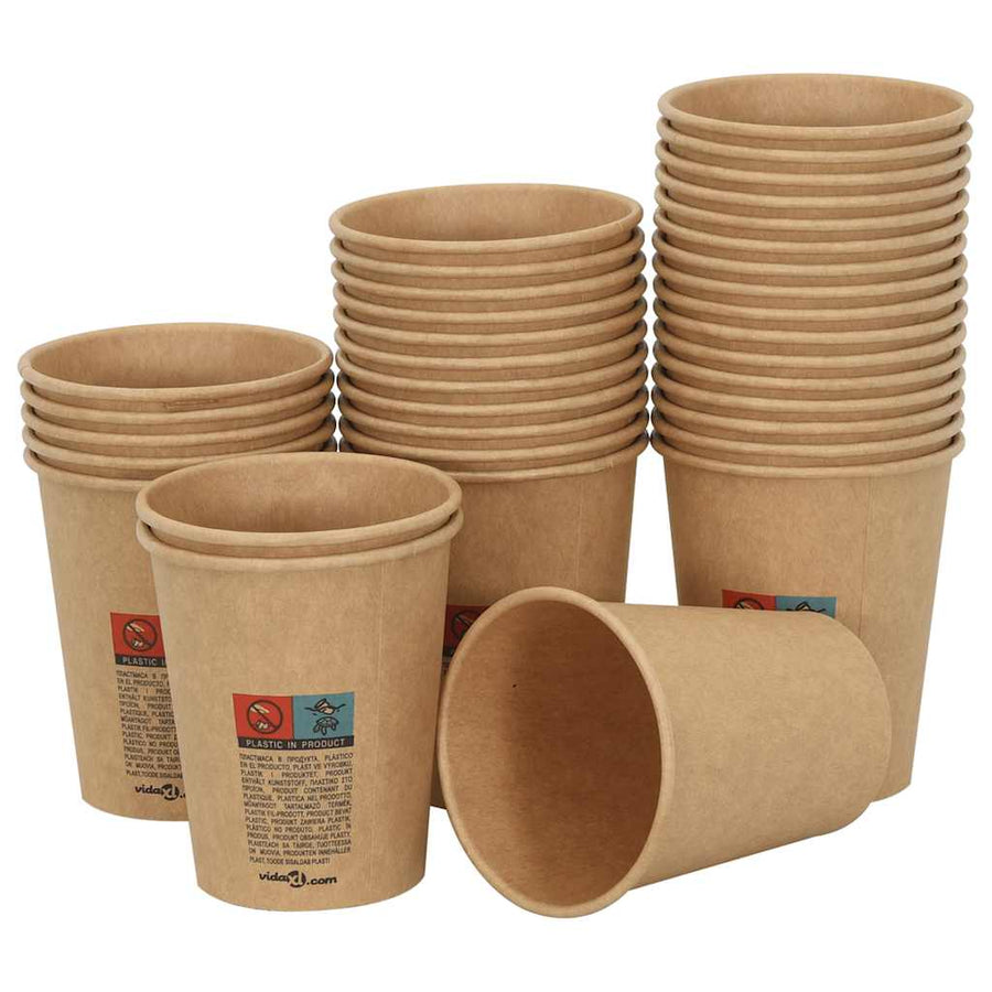 Papieren koffiekopjes 1000 st 8oz 200 ml bruin