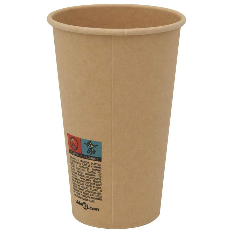 Papieren koffiekopjes 1000 st 16oz 400 ml bruin