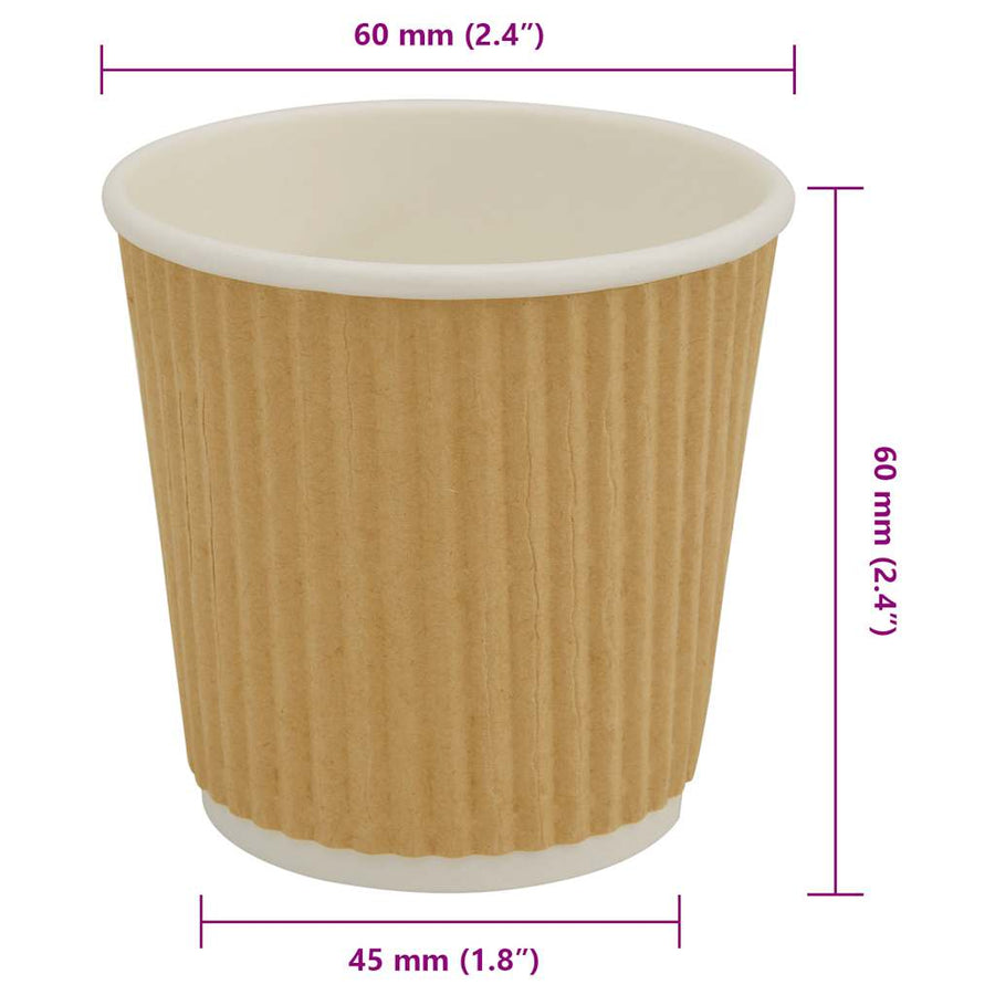 Papieren koffiekopjes 1000 st 4oz 100 ml bruin