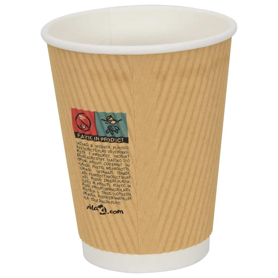 Papieren koffiekopjes 500 st 12oz 300 ml bruin