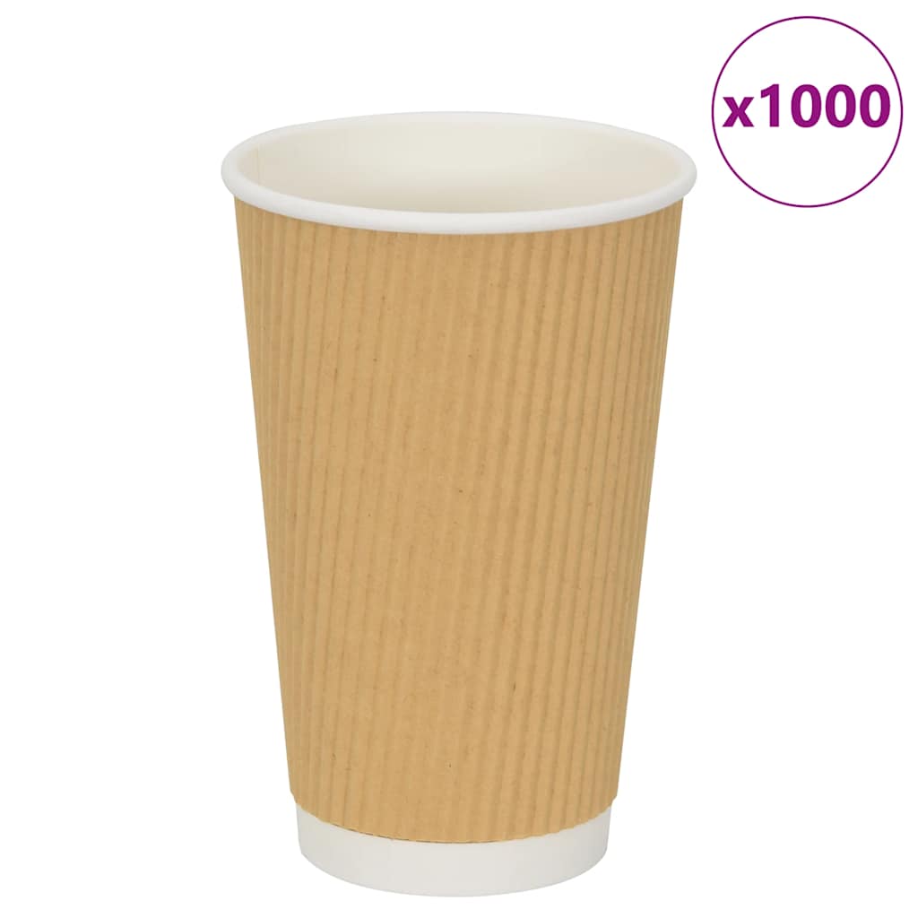 Papieren koffiekopjes 500 st 16oz 400 ml bruin