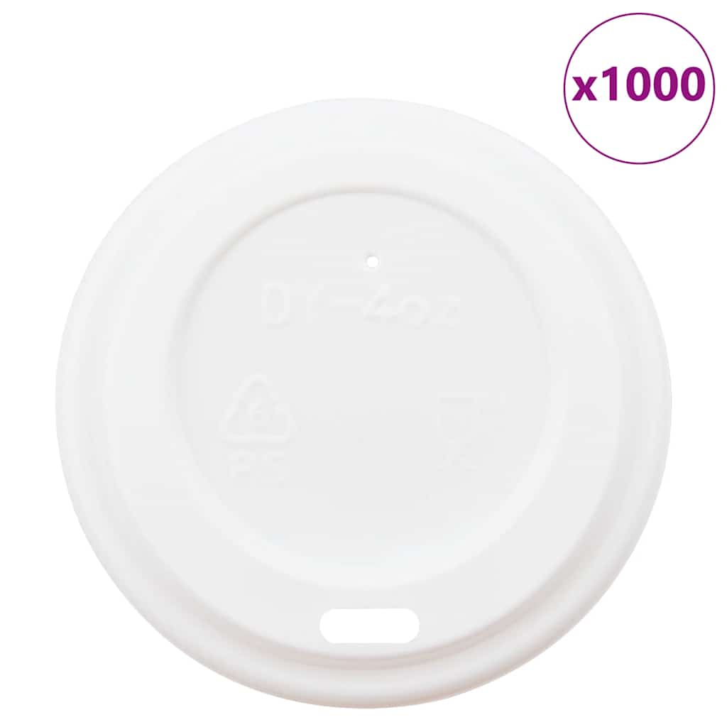 Papieren Koffiebekerdeksels Ø 4Oz 1000 St Kunststof Wit 60 mm