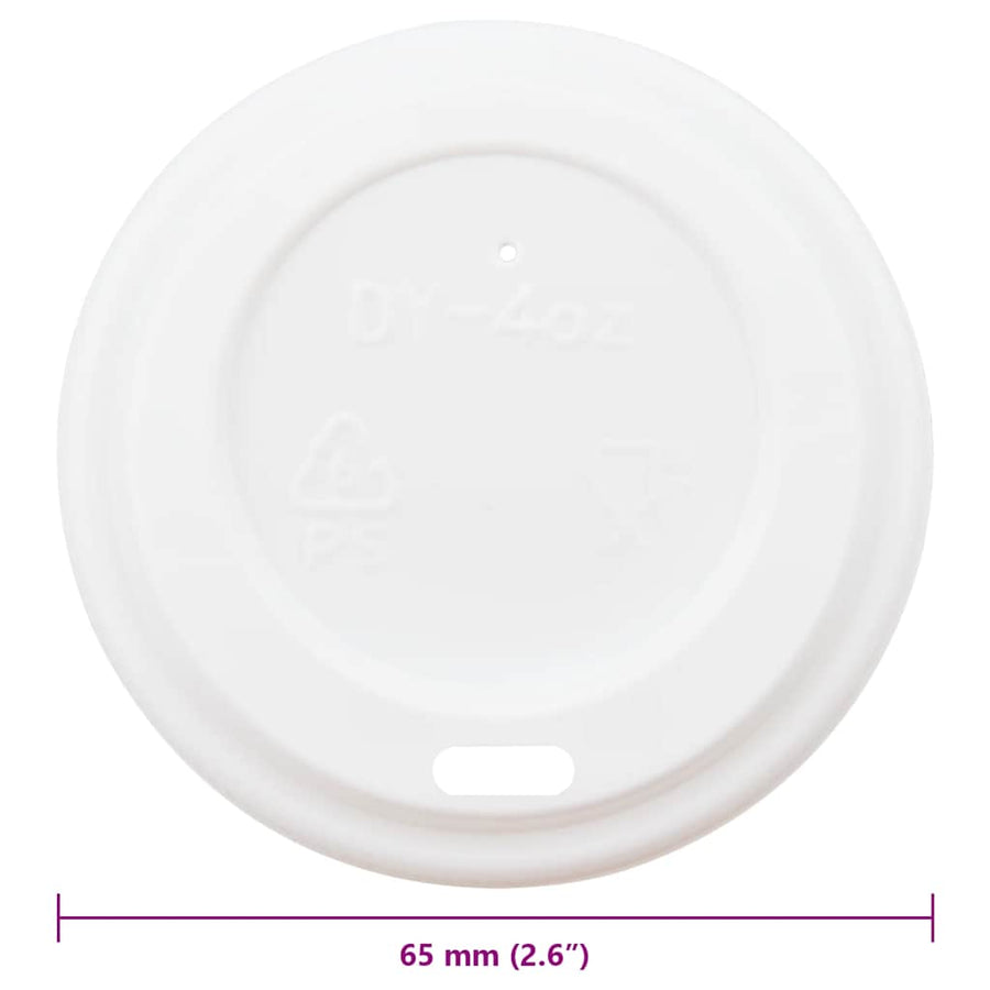 Papieren Koffiebekerdeksels Ø 4Oz 1000 St Kunststof Wit 60 mm