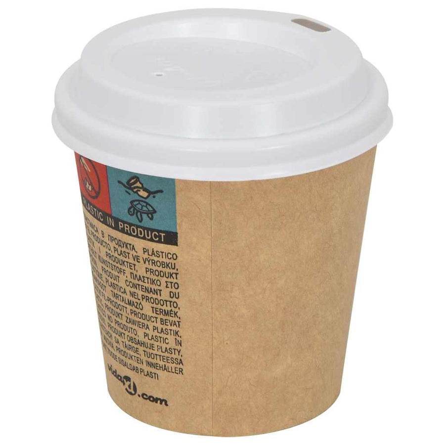 Papieren Koffiebekerdeksels Ø 4Oz 1000 St Kunststof Wit 60 mm