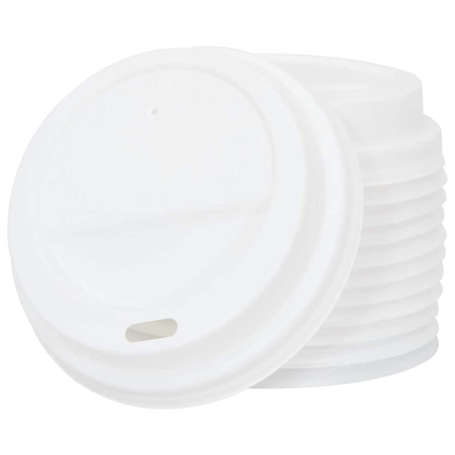 Papieren koffiebekerdeksels Ø80 mm 8oz 1000 st kunststof wit