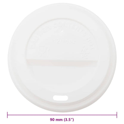 Papieren koffiebekerdeksels Ø90mm 12oz en 16oz 1000st kunststof