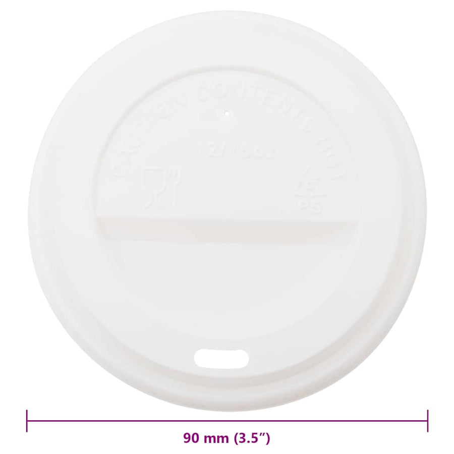 Papieren koffiebekerdeksels Ø90mm 12oz en 16oz 1000st kunststof