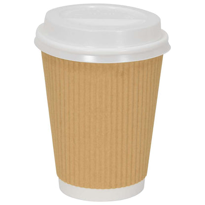 Papieren koffiebekerdeksels Ø90mm 12oz en 16oz 1000st kunststof