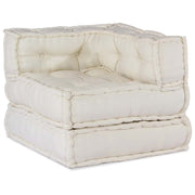 Modulaire poef 70x70x54 cm stof crème