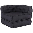 Poef modulair 70x70x54 cm stof antraciet