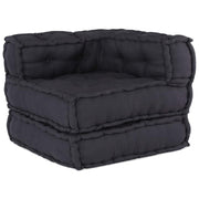 Poef modulair 70x70x54 cm stof antraciet