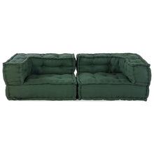 2-Zits Modulaire Bank 140X70X36 Stof Groen