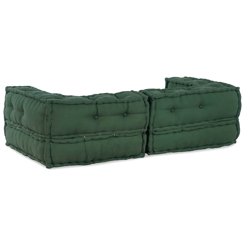 2-Zits Modulaire Bank 140X70X36 Stof Groen