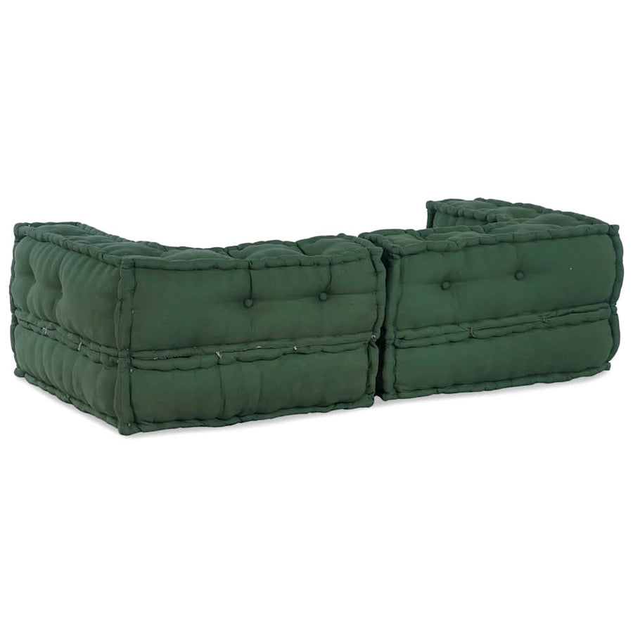 2-Zits Modulaire Bank 140X70X36 Stof Groen