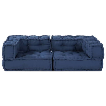 Modulair Bank 3 Pcs Indigo 140 X 70 X 36 Cm Stof