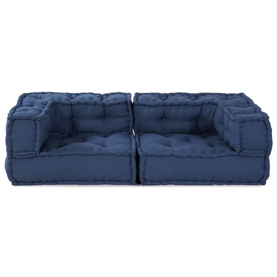 Modulair Bank 3 Pcs Indigo 140 X 70 X 36 Cm Stof