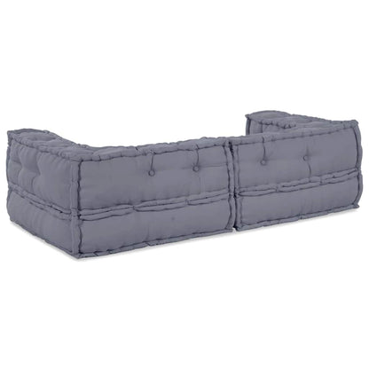 Modulair Bank 3 Pcs 140 X 70 X 36 Cm Stof Grijs