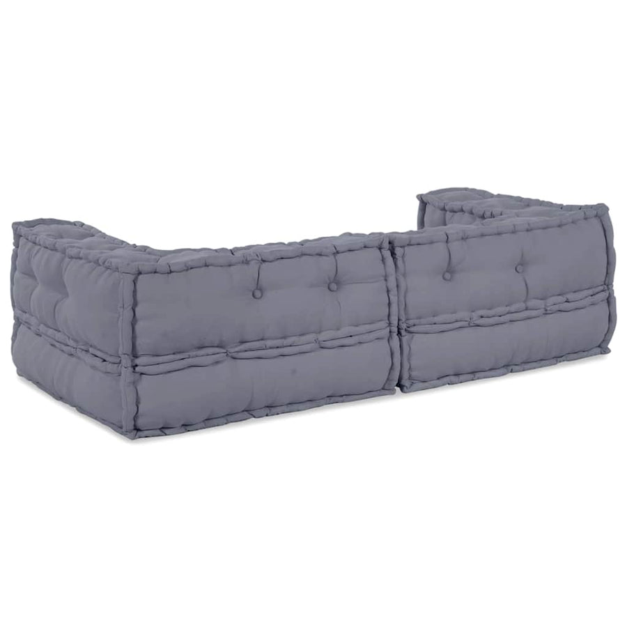 Modulair Bank 3 Pcs 140 X 70 X 36 Cm Stof Grijs