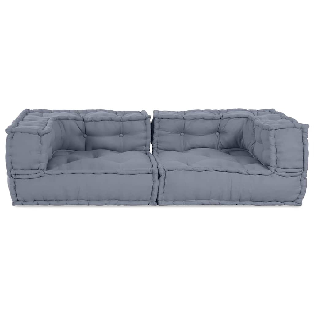 Modulair Bank 3 Pcs 140 X 70 X 36 Cm Stof Grijs