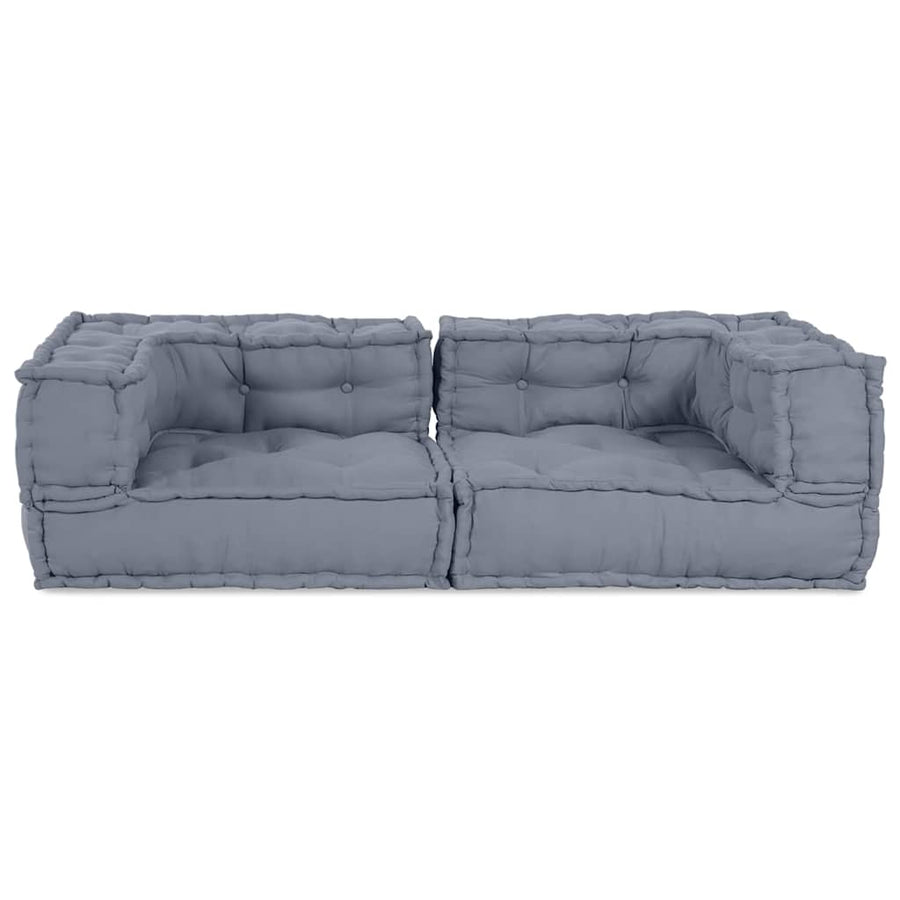 Modulair Bank 3 Pcs 140 X 70 X 36 Cm Stof Grijs