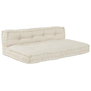 Modular sofa 2 pcs Cream 120 x 80 x 38 cm Fabric