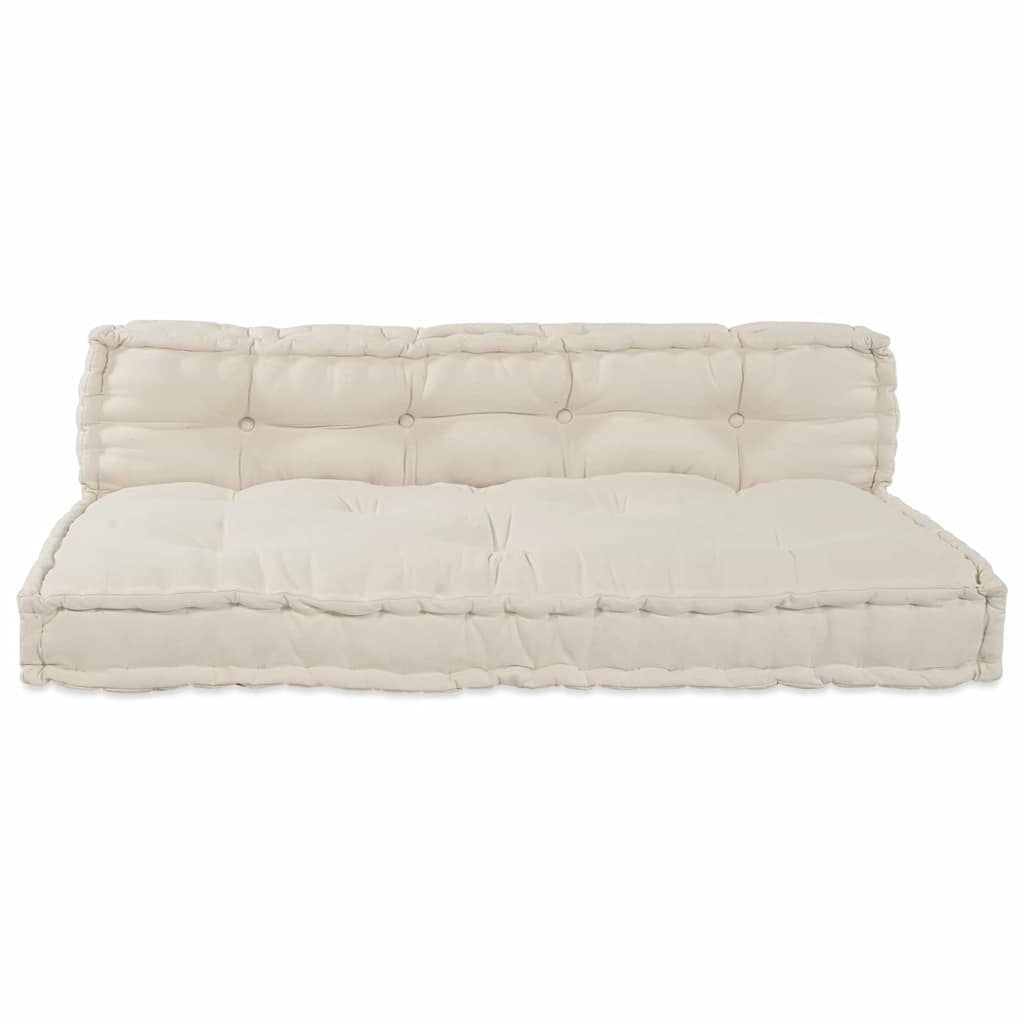 Pallet Sofa Kussen 2 pcs Crème Stof