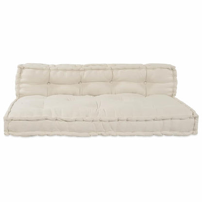 Pallet Sofa Kussen 2 pcs Crème Stof