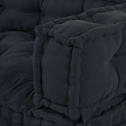 Modulair bank 3 pcs Antraciet 120 x 80 x 38 cm Stof