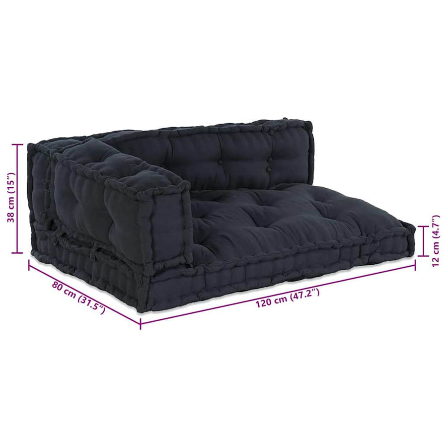 Modulair bank 3 pcs Antraciet 120 x 80 x 38 cm Stof