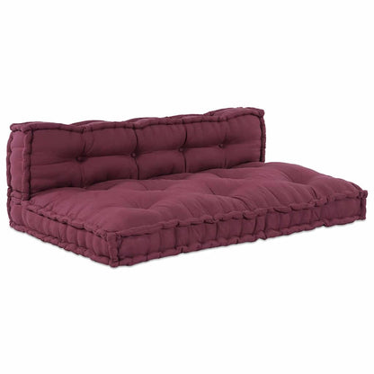 Bankkussen 2 pcs Bordeaux Stof