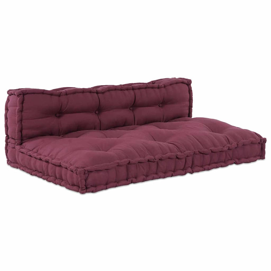 Bankkussen 2 pcs Bordeaux Stof