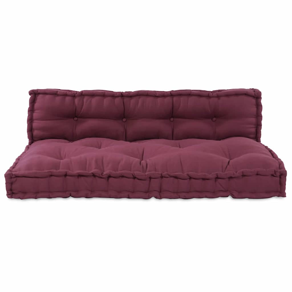 Bankkussen 2 pcs Bordeaux Stof