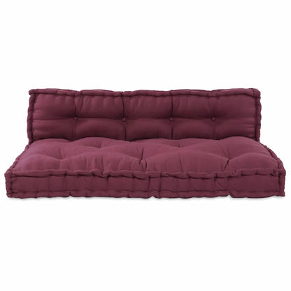 Bankkussen 2 pcs Bordeaux Stof