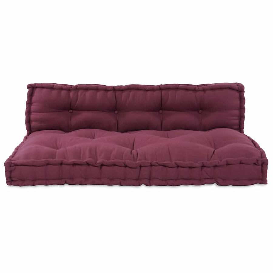Bankkussen 2 pcs Bordeaux Stof