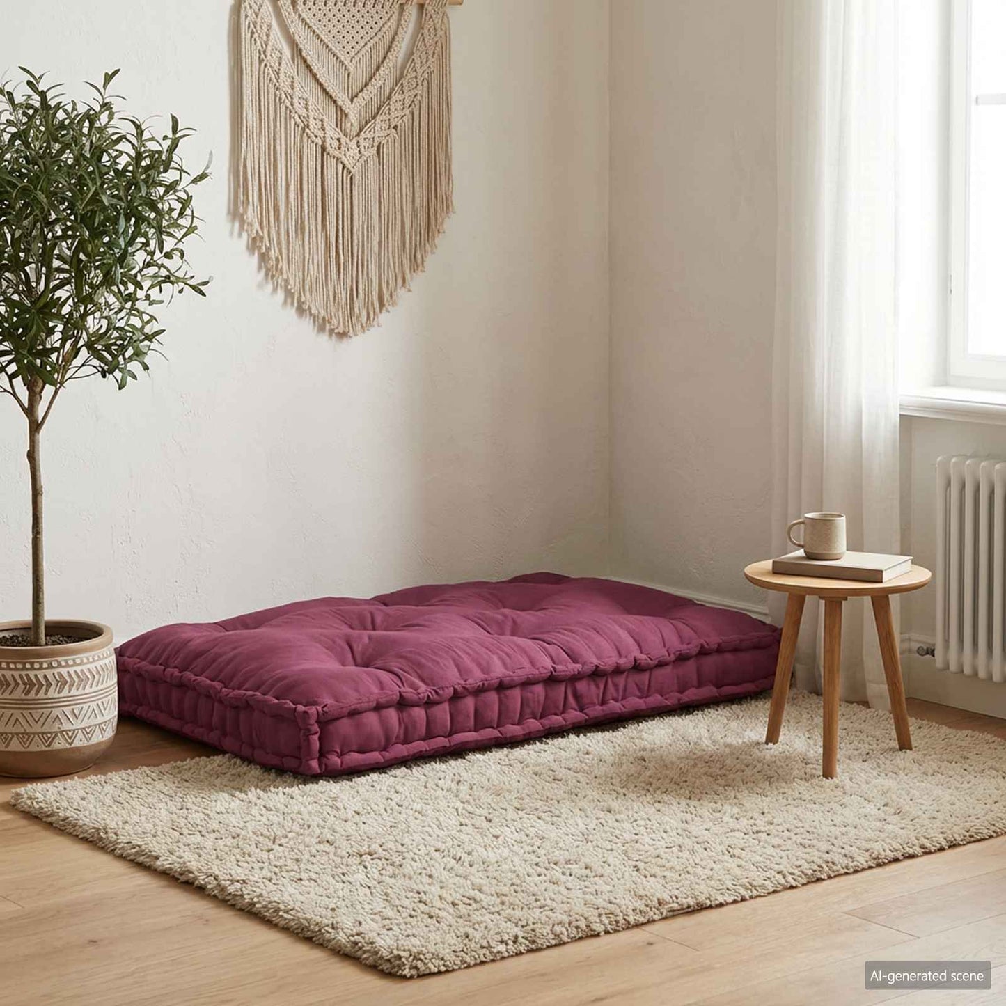 Pallet Sofa Kussen Bordeaux 120 x 80 x 12 cm Stof