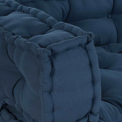 Modulair bank 3 pcs Indigo 120 x 80 x 38 cm Stof
