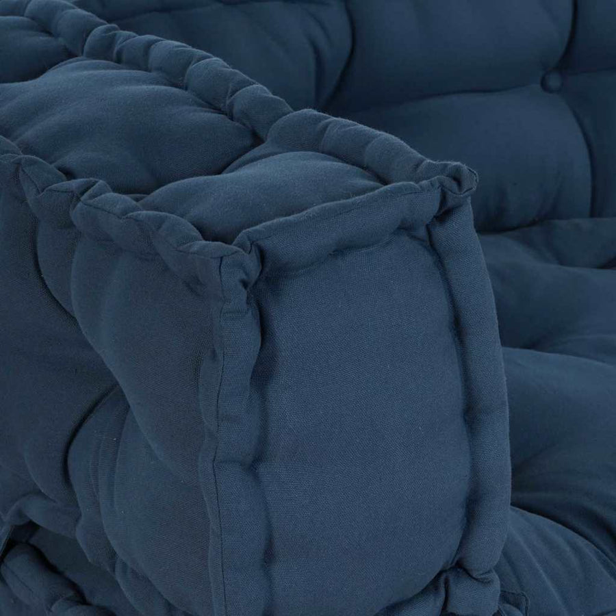 Modulair bank 3 pcs Indigo 120 x 80 x 38 cm Stof